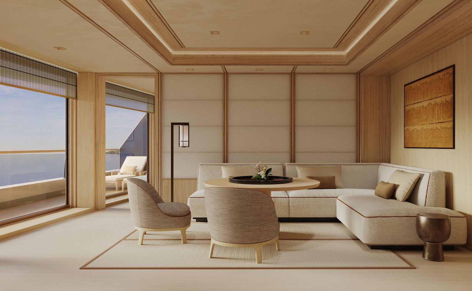 Sala de estar de uma Grand Suite do Amangati