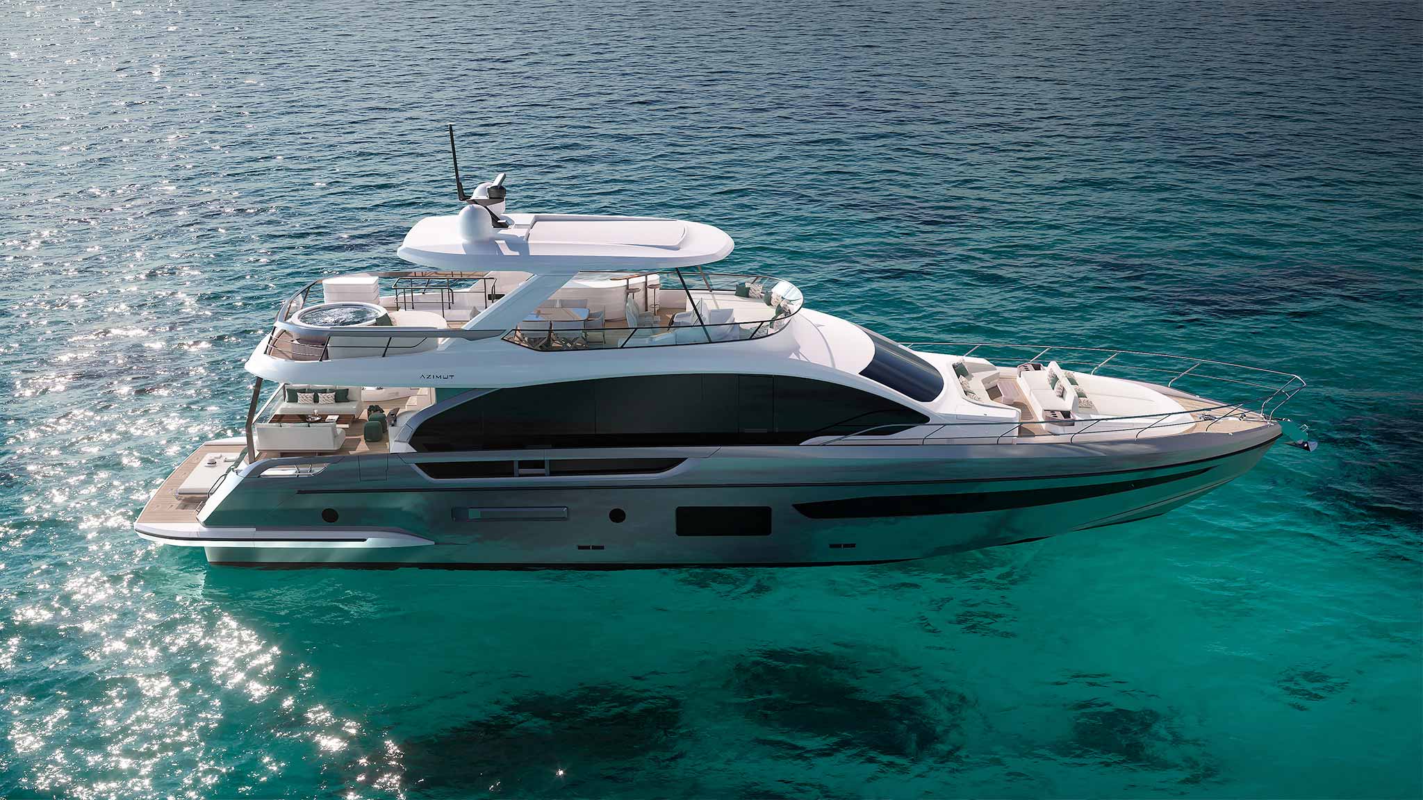 O Azimut Grande 25 Metri navegando