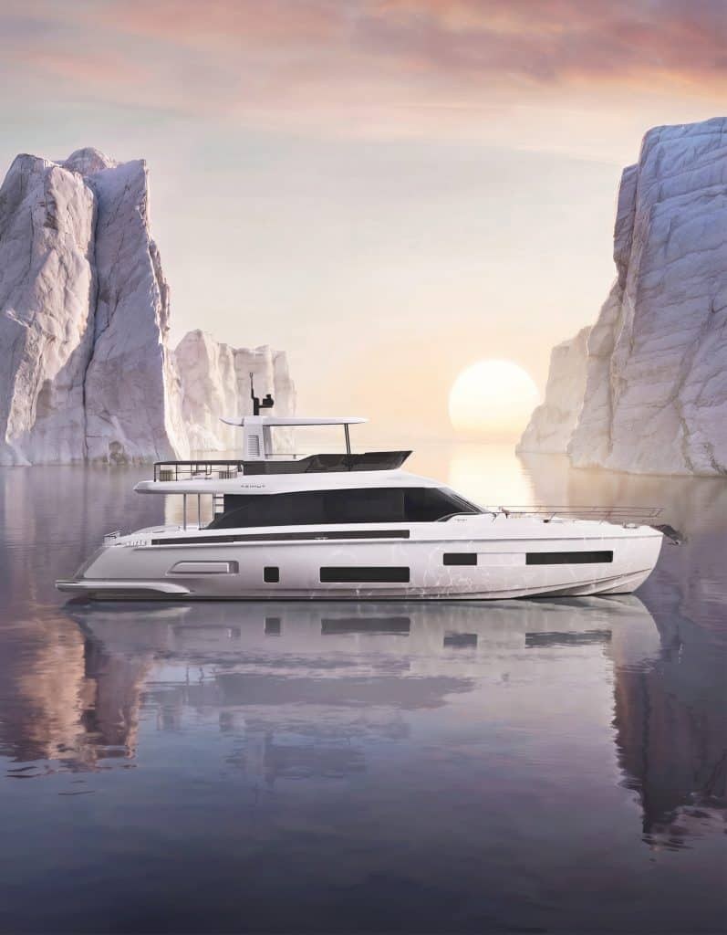 O novo iate Azimut Seadeck 9 destaca-se pelo design inovador e engenharia sustentável voltada para a integração com o mar