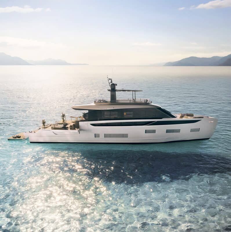 O iate Azimut Seadeck 9 navega destacando seu design que aproxima os armadores da costa alagoana