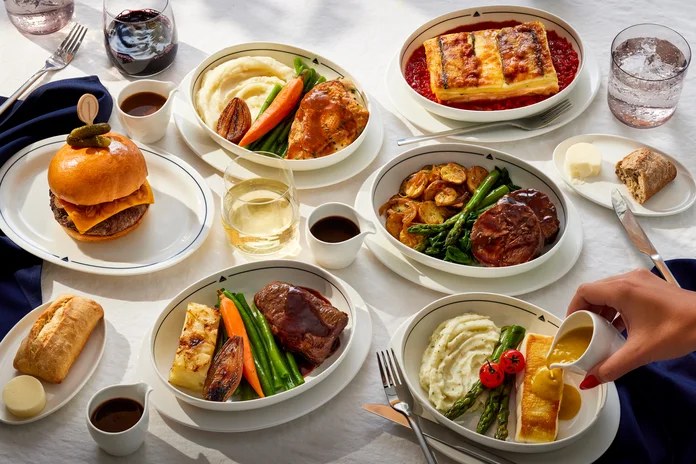 Exemplo do menu de alta gastronomia servido na nova classe executiva Delta One